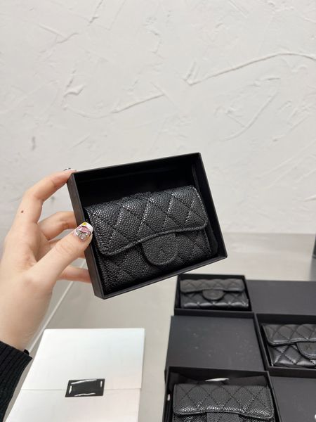 Femmes portefeuilles Designers de mode Luxury Purse Cluth Top Quality Brand Card Sac de portefeuille de portefeuille Men Packder Caviar Caviar Vérification en cuir authentique Ligne de peau d'or