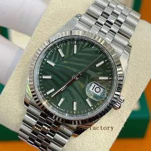 Vrouwen kijken 126234 Sapphire waterdichte schijf 36 mm 3235 machines automatische beweging horloges olijfgroene originele doos