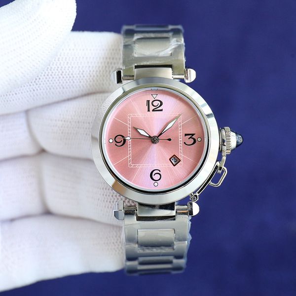 Reloj para mujer Movimiento mecánico automático Relojes de diseño Pulsera impermeable para mujer Zafiro Caja de acero inoxidable para negocios Reloj de pulsera de 32 mm