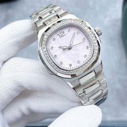Dameshorloge Automatische mechanische horloges 35 mm kast met diamanten Zakelijke dameshorloges Saffier 904L roestvrij staal Montre De Luxe