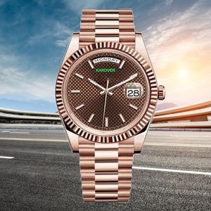 Reloj para mujer Diseñador Reloj para hombre 40 mm 36 mm Tamaño Oro rosa Movimiento mecánico automático Acero inoxidable con cristal de zafiro Relojes de alta calidad con caja original