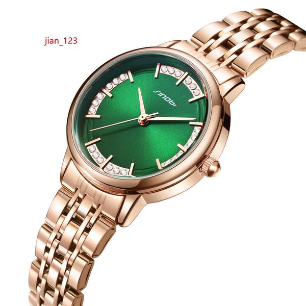 Femmes Watch Price Fashion Fashion Moisanite Green Dial Dames Watch OEM Montre le fabricant de Chine en gros