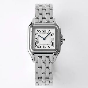 Reloj de mujer para damas Reloj de diseño Cuadrado panthere relojes con movimiento de cuarzo de moda tanque cuadrado Relojes de plata y oro para mujer Montre de Luxe business C318 con caja AAA