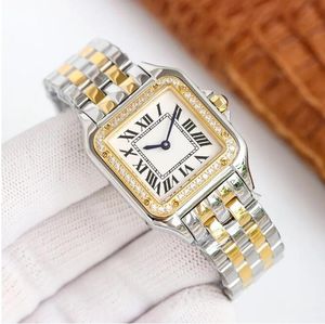 Les femmes regardent les montres de dame Quartz Fashion Classic Panthere Montres 316L Designer en acier inoxydable Montre-bracelet de luxe Montre de diamant Sapphire Design