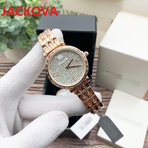 les femmes regardent le mouvement à quartz long President Sky Starry Diamonds Bezel Shell face Womens iced out Belle horloge cadeau bracelet en acier inoxydable