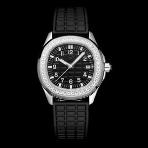 Dameshorloge quartz uurwerk Horloges Saffier 35,6 mm waterdichte behuizing met diamanten polshorloge Montre de Luxe