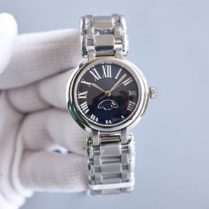 Dameshorloge Quartz-horloges Roestvrij stalen polshorloge 30,5 mm Zakelijke dameshorloges Montre De Luxe zilveren band