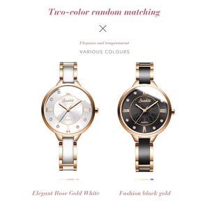 Les femmes regardent Sunkta Top Luxury Brand Ceramics Strap Imageproof Ladies Watchs Flower Quartz Femme Wristwatch Charming Girl Clock 210517
