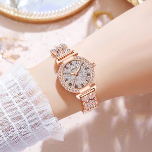 Reloj de mujer relojes de alta calidad de lujo Casual diamante completo reloj de cuarzo con batería montre de luxe regalos A454