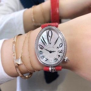 Les femmes regardent femme glace sur montres dame montre-bracelet automatique mouvement mécanique bande de cuir chiffres arabes cadran perfectwatches design de mode
