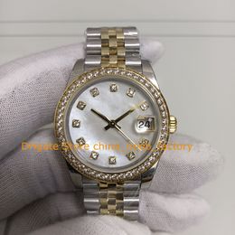 Dames horloge BP 31 mm 18K geel goud roestvrij staal MOP wijzerplaat diamanten bezel armband BPF Cla.2813 automatisch uurwerk dames mechanische horloges