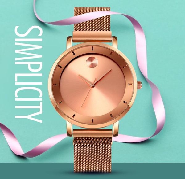 Les femmes regardent 2020 Fashion minimalisme Girl Girl Watch Elegant Mesh Belt Luxury Skmei Brand Ladies Quartz Clock Simple Wristswatches6251955