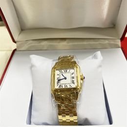 Vrouwen horloges 22 30 mm 27 30 mm wijzerplaat hoogwaardige gouden zilveren roestvrijstalen kwarts batterij dame horloge cd001246o