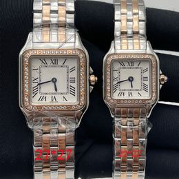 Femmes Montres Cadran Or / Argent En Acier Inoxydable Quartz Lady Watch Avec diamants montres-bracelets élégantes montre de luxe cadeaux