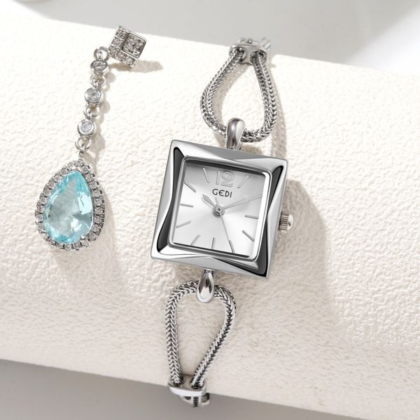 Montres pour femmes, montre de styliste de haute qualité, étanche, batterie à Quartz, Simple, petite plaque carrée, en alliage