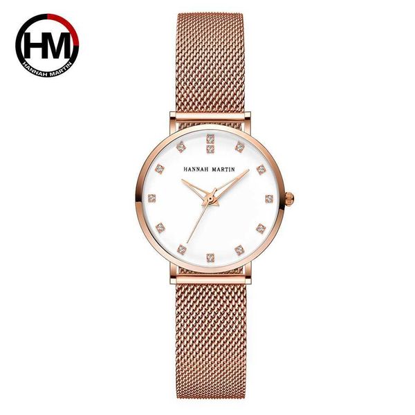 Relojes de mujer Japón MIYOTA Movimiento Top Marca de lujo Relojes de pulsera de malla de acero inoxidable Impermeable Relogio Feminino 210527