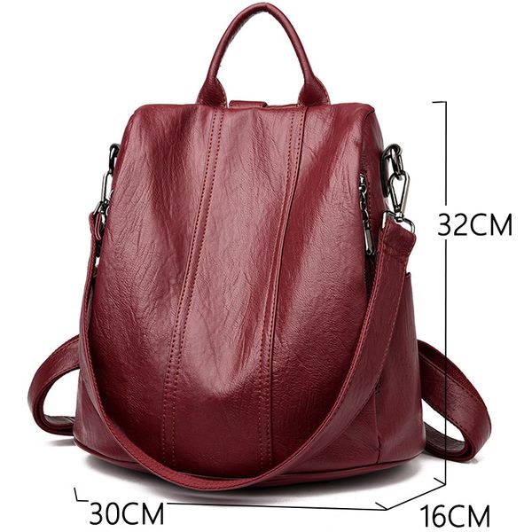 Sacs à dos en cuir antivol imperméables pour femmes sacs pour filles sac à bandoulière femme sac à dos de voyage multifonction Mochilas K726