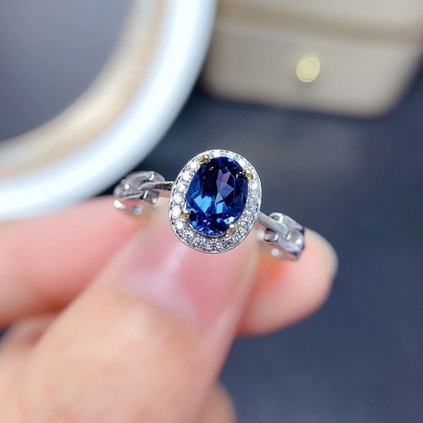 Bagues de mariage pour femmes, style européen et américain, tourmaline rouge, cristal bleu, zircon géométrique, diamant, plaqué or blanc, bijoux de fête, cadeau réglable