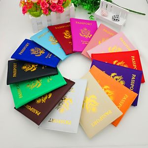 Femme en gros du passeport rose pour - mignon couverture de passeport américain avec stockage de cartes de visite Filles de voyage DLH7