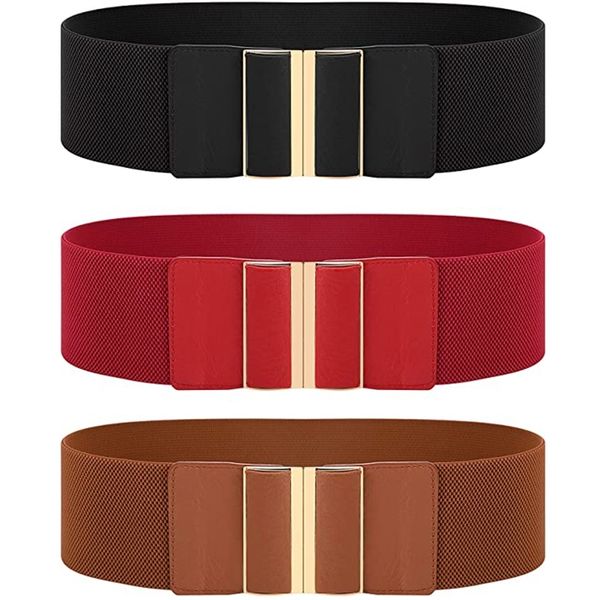 Femmes Large Ceinture Élastique Cinch Ceinture Stretch Robe Dames 7 Couleurs 220712