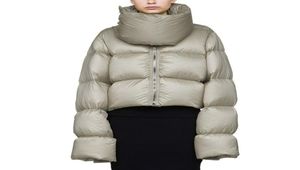 Femmes coupe-vent col haut chaud lâche blanc canard doudoune 2018 mode courte veste d'hiver manteau femme plume Parka Ls1717779760