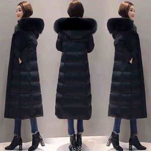 Vrouwen Winter Bubble Coats Down Long Padded Clothes Solid Color Black Jacket Puffer Warm Dikke Winter Parkas 211130