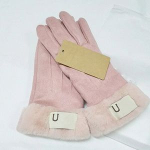 Femmes hiver gants en cuir designer coupe-vent et isolation chaude gants du bout des doigts T0Zt #
