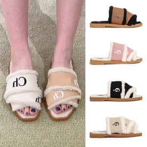 Dames winter slipper klassieke bont slippers luxe designer glijbanen sneeuw dames glijbaan Australië schuifregelaars dame casual schoenen mode zwart wit roze