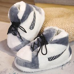 Vrouwen Winter Slippers Sneakers One Size 35-44 Pluizige Thuis Mode Indoor Vloer Interessante Warme Mannen Zacht brood Slipper