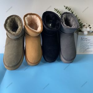 Femmes hiver Ultra 5854 4 cm concepteur australien plate-forme bottes pour hommes en cuir véritable chaud cheville fourrure chaussons chaussure EU 34-43