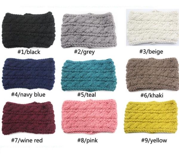 Femmes hiver chaud bonnet adultes femme Crochet laine chapeaux tricot casquettes larges bandeaux adolescent turban oreille cou plus chaud enveloppements