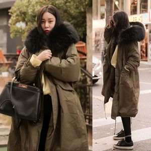 Dames Winter Warme Jas Hooded Streetwear Sustans Army Green Outlebear Jacket Long Mujer Parkas Black Womens Clothing 210625