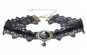 Vrouwen met hanger kanten ketting handgemaakte handgemaakte korte ketting kraag choker gothic retro sexy kostuum sieraden bruiloft vampier vakantie2348889