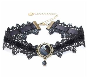 Mujeres con colgante collar de encaje hecho a mano collar de cadena corta gargantilla gótica retro sexy bisutería boda vampiro vacaciones1830931