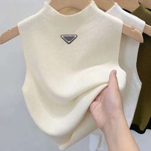 Femmes pour femmes gilets réservoirs de créateur de créateurs décontractés sans manches en tricot manteau fashion extérieur