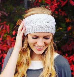 Femmes laine tricot chaud bandeaux strentch fait main automne hiver couvre-chef crochet oreille plus chaud bandeau yoga sport turban beanie cap