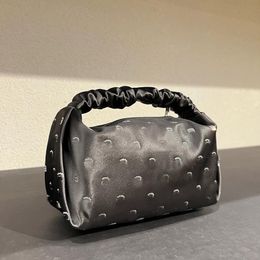 Dames Polstas Designer Tote Luxe Clutch Bag Strass Handtas Diamanten Handtas Portemonnee Avondtasje Zijde En Satijn Cloud Bag Geplooide Handvat Handtas Topkwaliteit