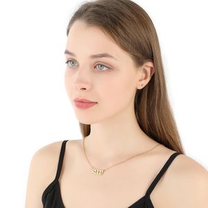 Vrouwen Jaar Hanger Kettingen 1980-2019 Goud / Staal 2 Kleuren Bruiloft Date Anniversary Sieraden Gift Mannen Roestvrijstalen Geboortejaar Kettingen