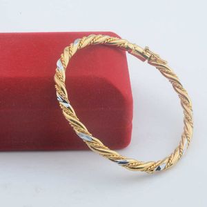 Bracelets de manchette ouvrants de couleur or blanc jaune pour femmes, bijoux de bracelet sculptés (sans boîte rouge) Q0719