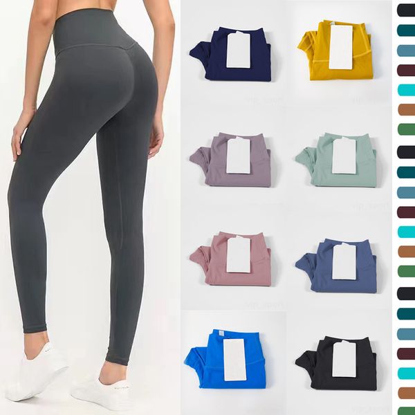 Mujeres Yoga Ropa deportiva Pantalones Color sólido Tech Fleece Cintura alta Deportes Ropa de gimnasio Leggings Elástico Fitness Lady General Medias completas Entrenamiento Pantalones para mujer talla S M L XL