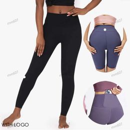 Vrouwen yoga -outfitontwerpers sexy broek hoge taille uitlijning sport leggings lu gym haai slijtage legging elastische fiess dame algehele volledige panty -training