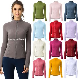 Femmes Yoga Tenues Lulu Veste Définir Entraînement Sport Manteau Fitness Veste Sport Séchage Rapide Activewear Top Solide Zip Up Sweat Sportwear 2023 Vente Chaude Luluemon