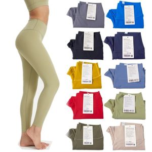 Pantalons de yoga pour femmes Taille haute Sports Gym Wear Collants de course Leggings Élastique Fitness Lady Pantalon de plein air Contrôle du ventre Butt Lift Séchage rapide Solide