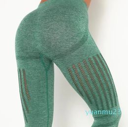 Pantalons de Yoga pour femmes Leggings sans couture taille haute Leggings de Sport femmes Fitness évider Legging de gymnastique collants pantalons vêtements d'entraînement