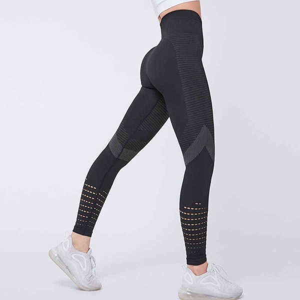 Femmes Pantalon de yoga Sports SportsSwear Sterly Fitness Leggings Sous-jacents Souffre Souche de compression de gym Athletic Gym Pants H1221
