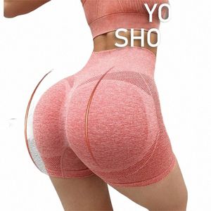 Femmes Yoga Shorts taille haute Shorts d'entraînement Fitn Yoga Lift Butt Fitn dames Yoga Gym course pantalons courts vêtements de sport r3ym #