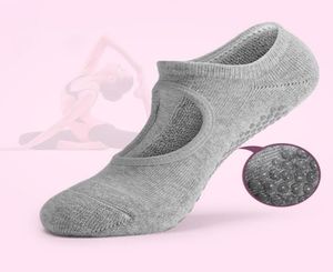 Chaussettes de Yoga pour femmes, chaussettes de sport à bandes antidérapantes, respirantes et confortables, chaussettes de danse de Ballet Pilates, dos nu, en coton89267296297489