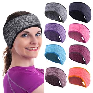 Mujeres Yoga Deportes Sweatband Diadema Cola de caballo Titular Correr Diadema Winter Fleece Ear Cover Diadema Mujer Ear Warmer Outdoor