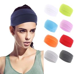 Femmes Yoga large bandeau TurbanLady plat élastique Sport Boho bandeau de cheveux bandeau bandeau été Sports course accessoires