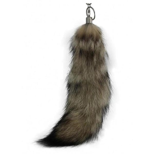 Women039s Bag Charm Tail llavero Long Fox Fur Tail bolso baratija colgante accesorios Furry Charm para bolsos Key Chains250k8847078222z